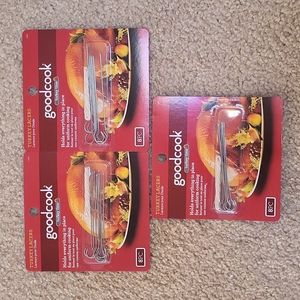 Lot of 3 Goodcook Turkey Lacers new sealed golds everything in place uniform